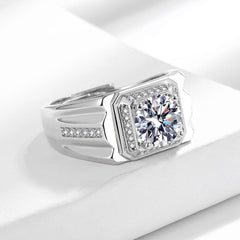 8.0mm 2-Carat Men's Ring - 6.4g, Refined Design