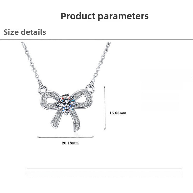 Women's Elegant Butterfly Moissanite Necklace