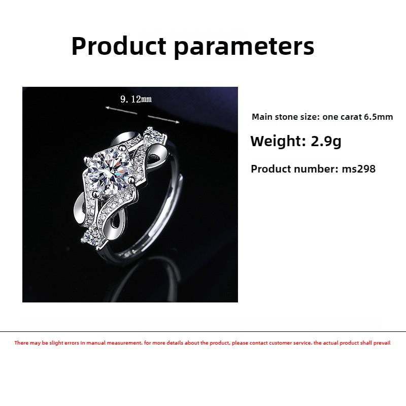 5 Carat Cubic Zirconia Adjustable Ring