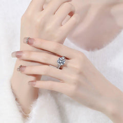 11mm 5 Carat Cubic Zirconia Adjustable Ring - 5.8g Lightweight & Hypoallergenic