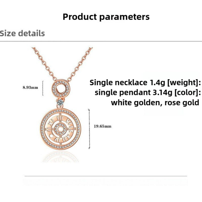 Elegant and stylish women's gold plated moissanite necklace