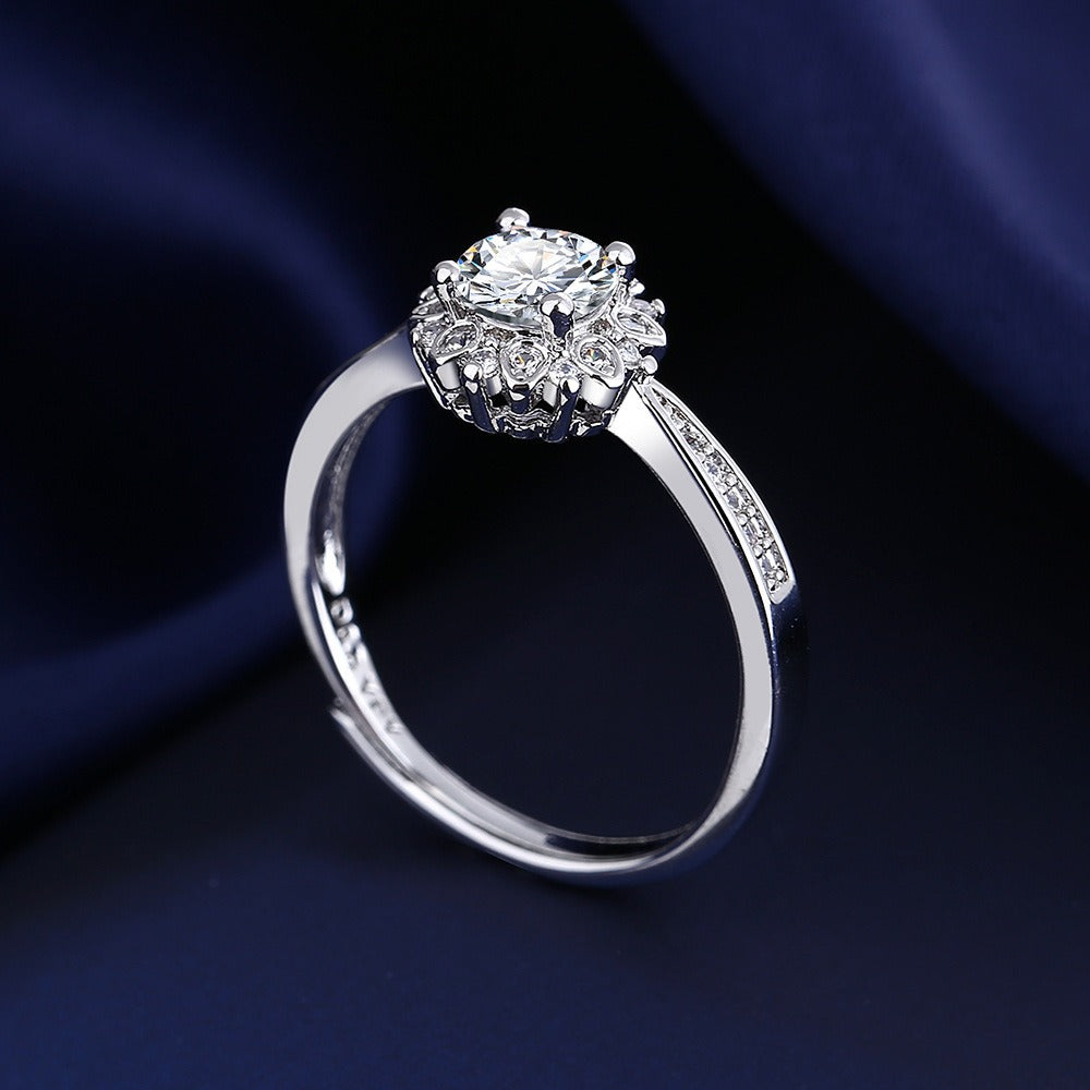 5mm Cubic Zirconia Pavé Ring - Lightweight Jewelry