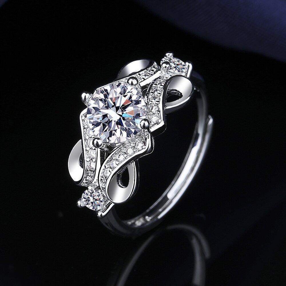5 Carat Cubic Zirconia Adjustable Ring