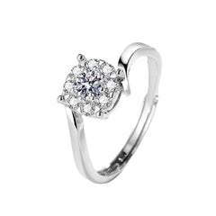 1 Carat Cubic Zirconia Solitaire Ring - 4-Prong Setting in S925