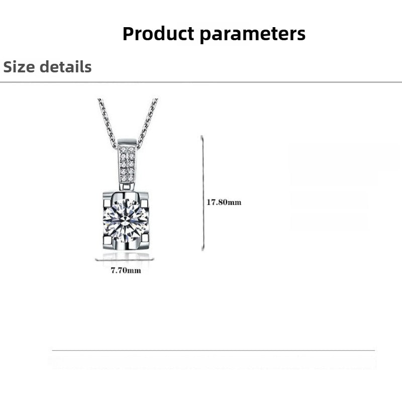 women's stylish and elegant moissanite necklace