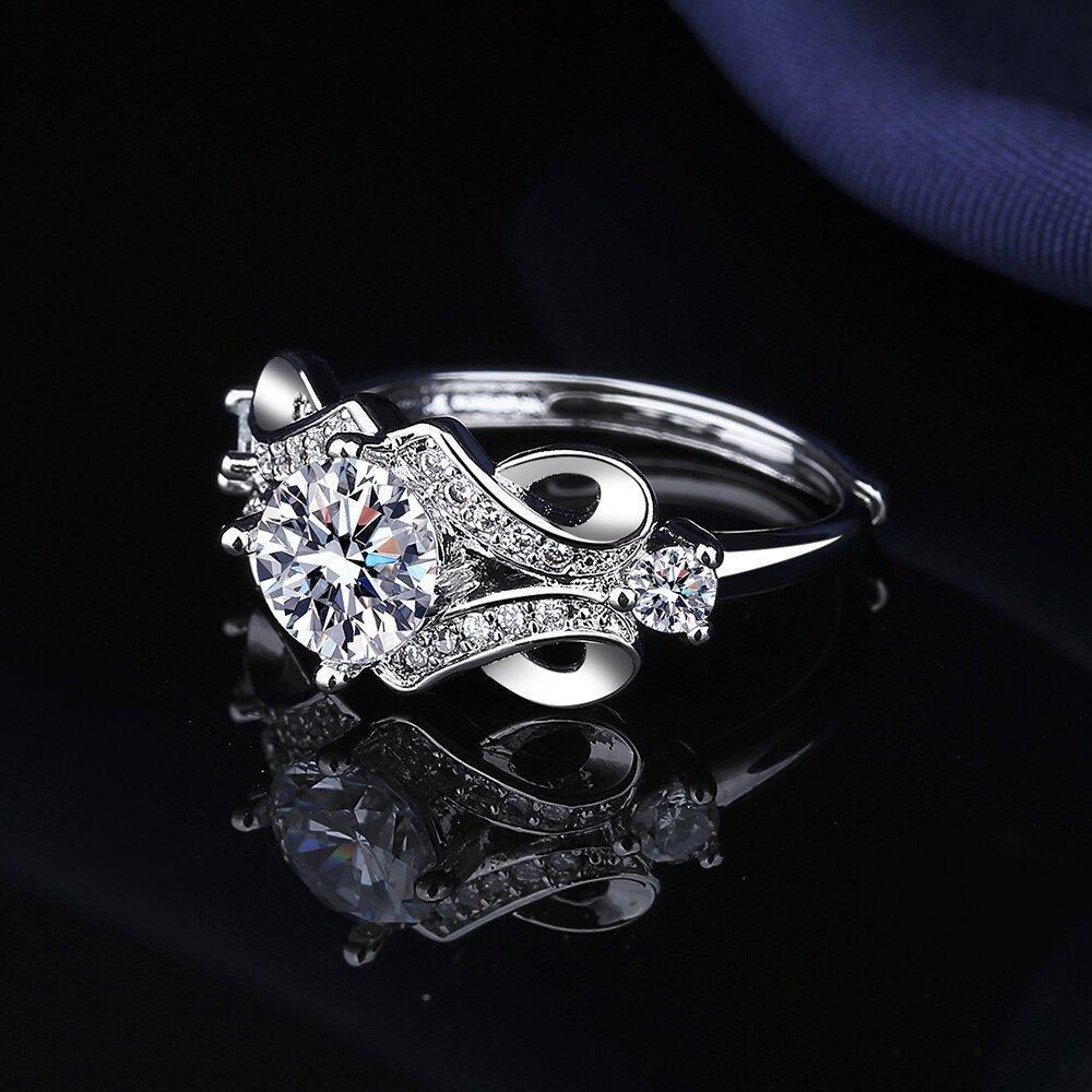 5 Carat Cubic Zirconia Adjustable Ring