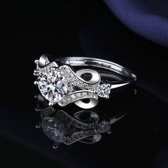 5 Carat Cubic Zirconia Adjustable Ring