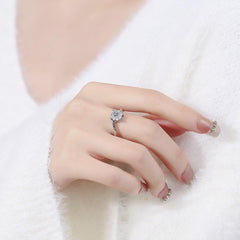 1 Carat Cubic Zirconia Solitaire Ring - 4-Prong Setting in S925