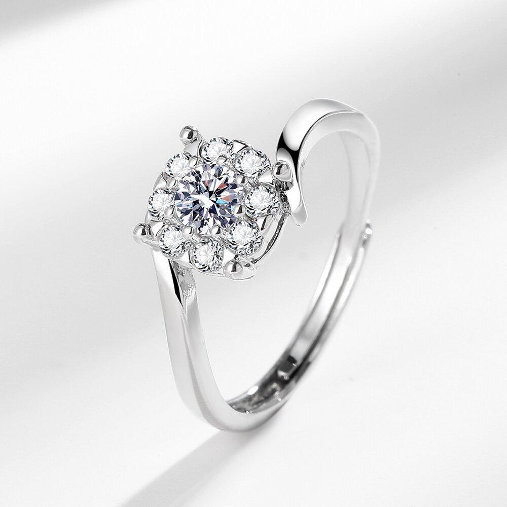 1 Carat Cubic Zirconia Solitaire Ring - 4-Prong Setting in S925