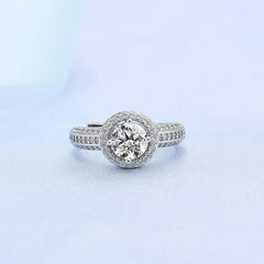 1 Carat Cubic Zirconia Adjustable Ring - Hypoallergenic & Lightweight Jewelry