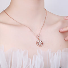 Elegant and stylish women's gold plated moissanite necklace