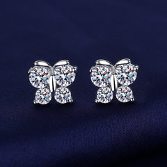 Women's Butterfly Fashion Moissanite Earrings