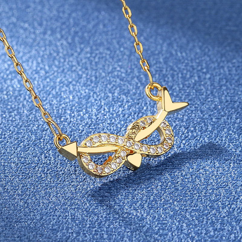 Fashionable Eternal Love Heart Shaped Moissanite Women's Necklace