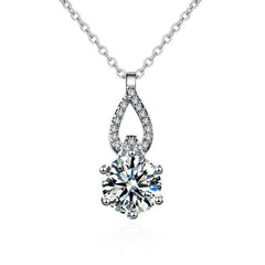 Elegant 2 carat moissanite necklace for women