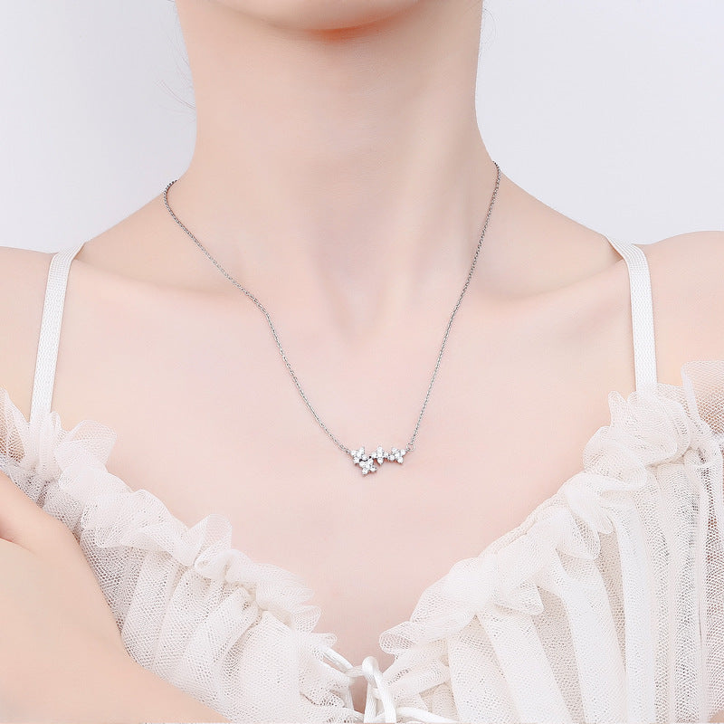Elegant Star Simple Moissanite Women's Necklace