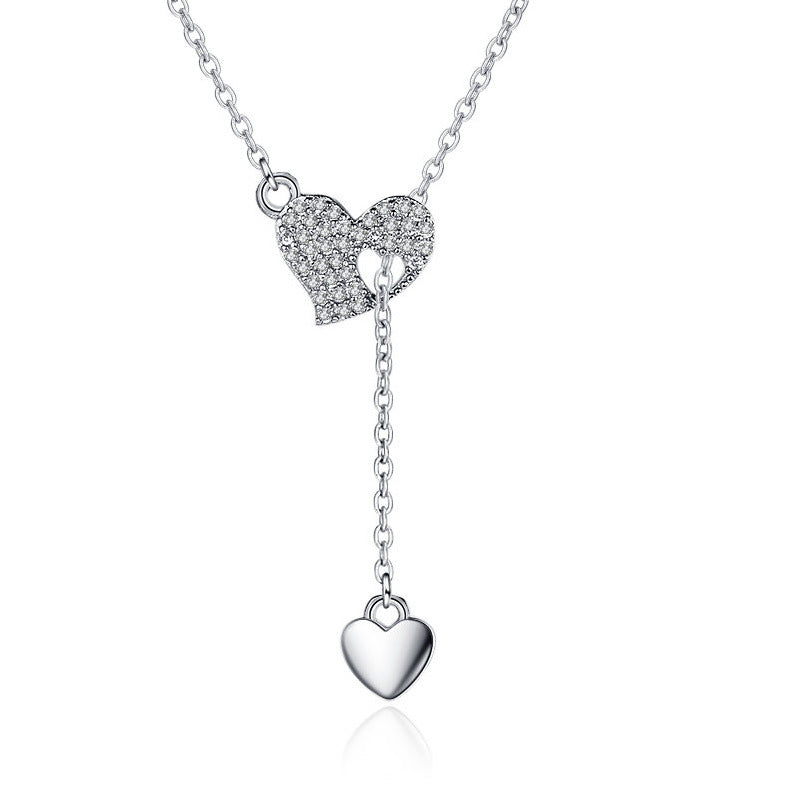 Women's Fashion Heart Shape Moissanite Necklace