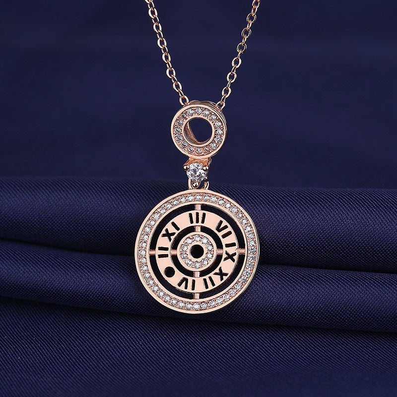 Elegant and stylish women's gold plated moissanite necklace