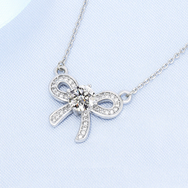 Women's Elegant Butterfly Moissanite Necklace