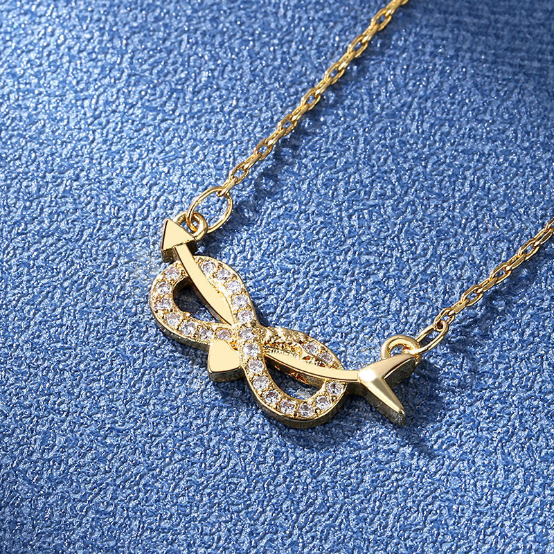 Fashionable Eternal Love Heart Shaped Moissanite Women's Necklace