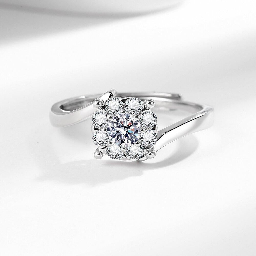 1 Carat Cubic Zirconia Solitaire Ring - 4-Prong Setting in S925