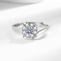 1 Carat Cubic Zirconia Solitaire Ring - 4-Prong Setting in S925