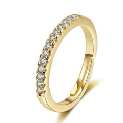 Adjustable Cubic Zirconia Channel-Set Ring in S925