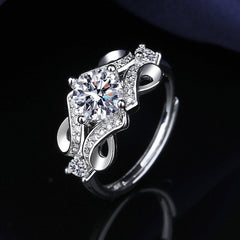 5 Carat Cubic Zirconia Adjustable Ring