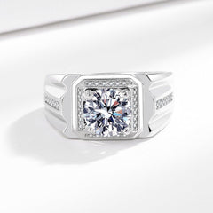 8.0mm 2-Carat Men's Ring - 6.4g, Refined Design