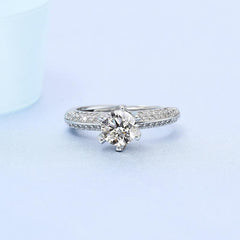 1 Carat Cubic Zirconia Adjustable Ring - Delicate S925 Design & Hypoallergenic