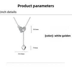 Women's Fashion Heart Shape Moissanite Necklace