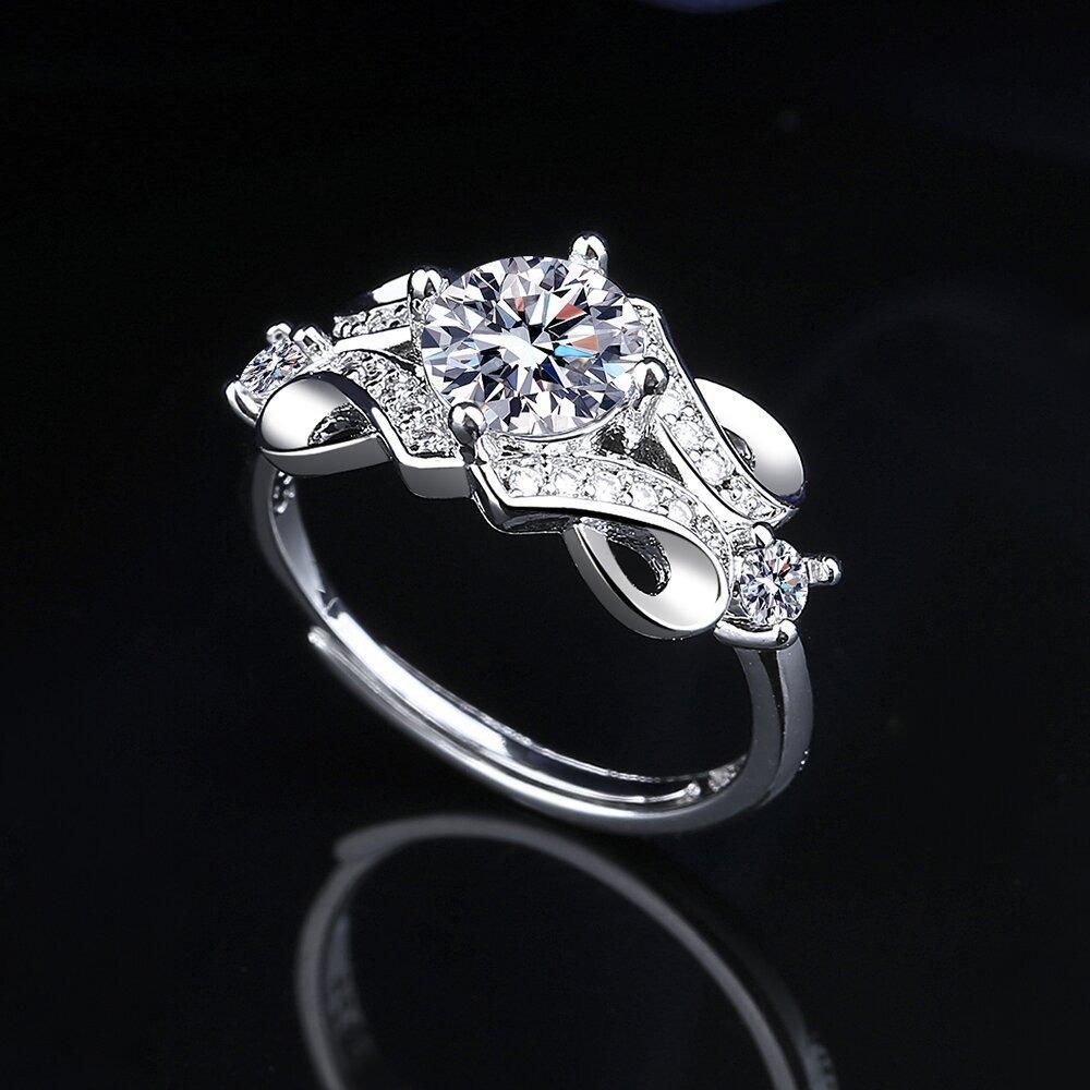 5 Carat Cubic Zirconia Adjustable Ring