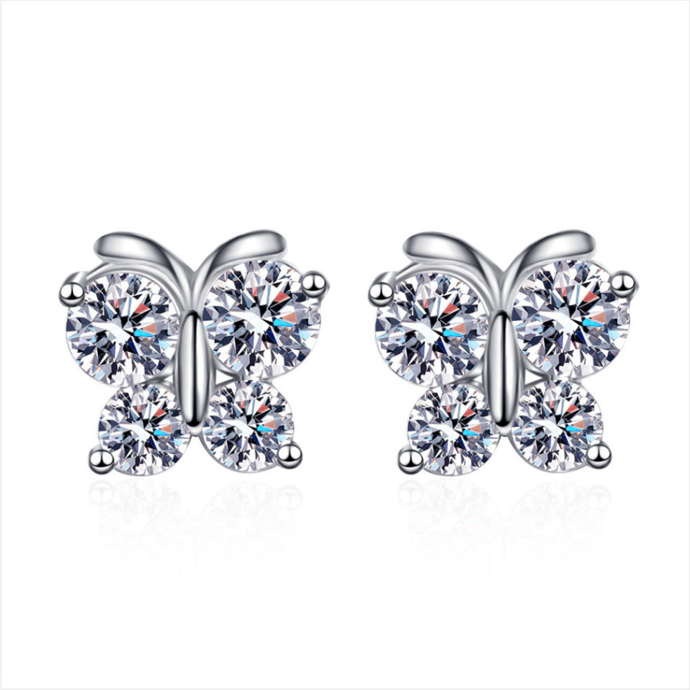 Women's Butterfly Fashion Moissanite Earrings