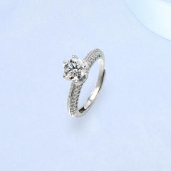 1 Carat Cubic Zirconia Adjustable Ring - Delicate S925 Design & Hypoallergenic